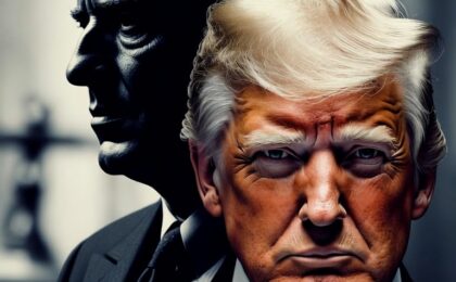 Trump and McCarthy composite image representing the rhetorical comparison
